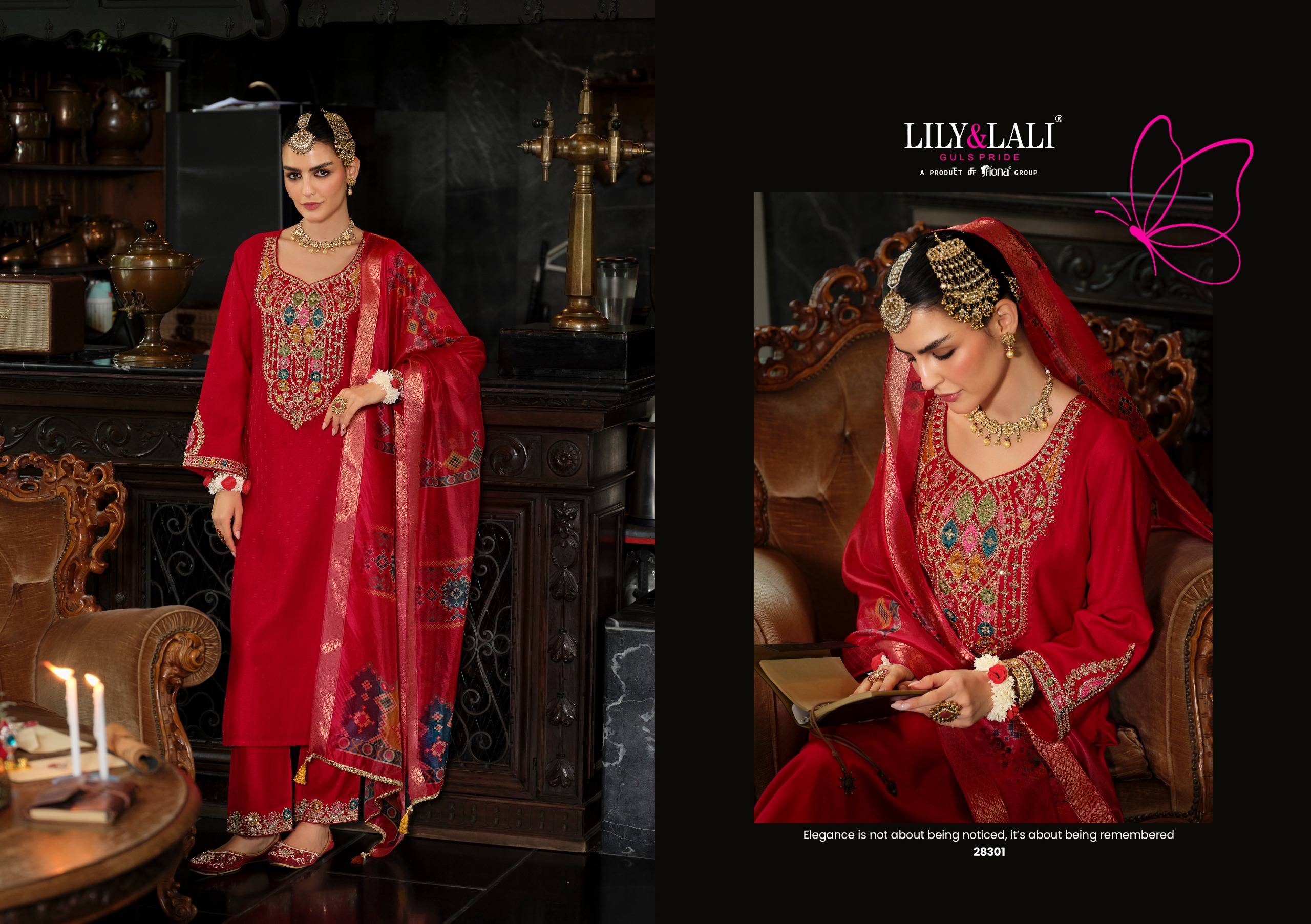 Sindoor by LILY & LALI 28301 to 28304 series Hand Work karwa chauth stitched dresses at Wholesale Price